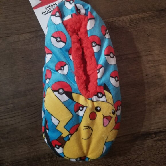 Pokemon Pikachu Sherpa Sock Slippers - Picture 2 of 6